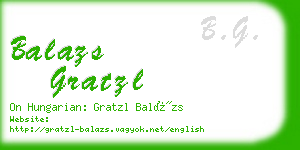 balazs gratzl business card